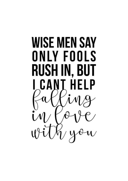 I can't help falling in love with you created by House of Allum