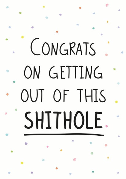 Congratulations on the new job Card created by Geordies Love Gin