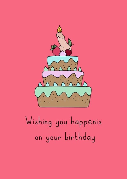 Penis Happy Birthday Card created by Highgrove Cards