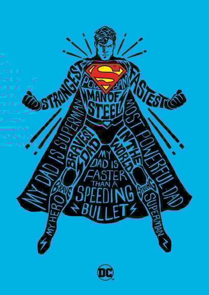 Heartfelt Father's Day/Birthday Card - Superman created by Cardology