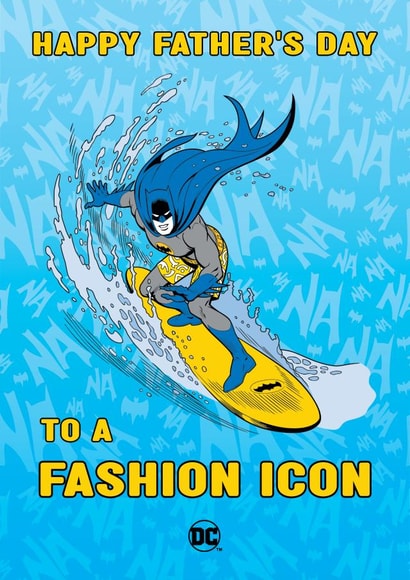 Fashion Icon Batman Father's Day card created by Cardology