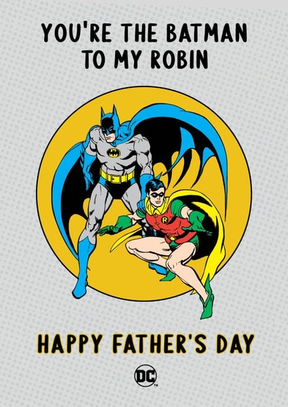 Cute Father's Day Card - Batman to my Robin created by Cardology