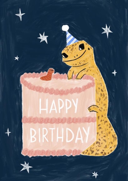 Leopard Gecko Birthday Card created by Lucia Paganini