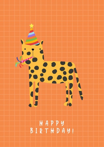 Leopard Happy Birthday Card created by Abigail Elodie