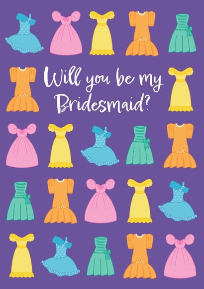 Will you be my Bridesmaid Dress Card created by Frankie Jackson