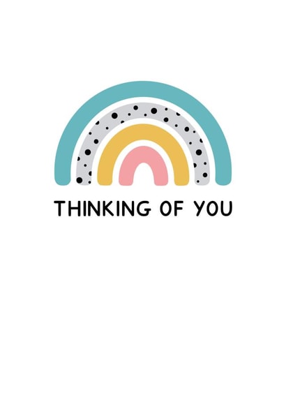 Thinking of you rainbow card created by Jeff and the Squirrel