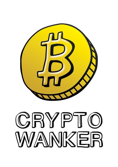 Rude Funny Crypto Bitcoin Birthday Card created by Squid Inc.