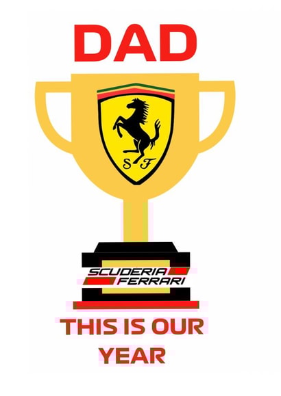 Ferrari Formula One F1 Birthday Fathers Day Card created by Wishabells Designs