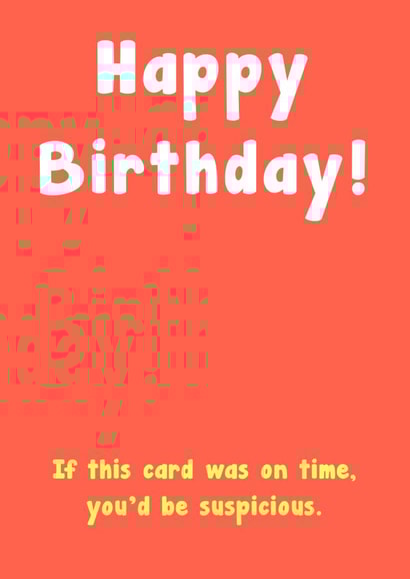 Suspicious Birthday Card created by Card and Cake