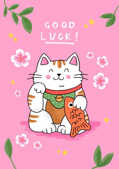 Good Luck-y Cat! Card created by Laura