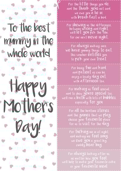 Mother's Day Coupon Card created by Rhymes To Remember