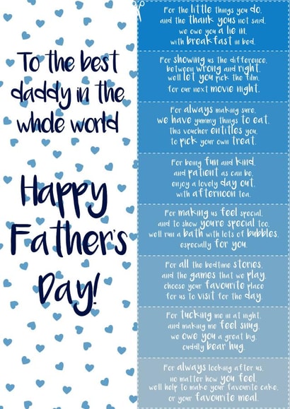 Father's Day Voucher Card created by Rhymes To Remember