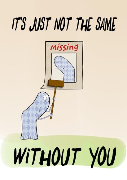 Laundry day drama. Missing you! created by shackledlettuce designs