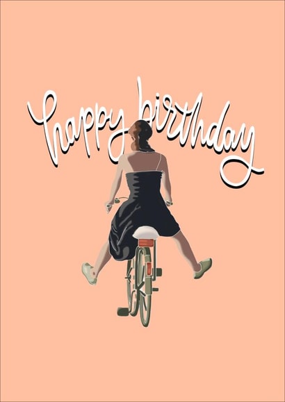 Freewheeling Birthday created by Claire Huntley illustration