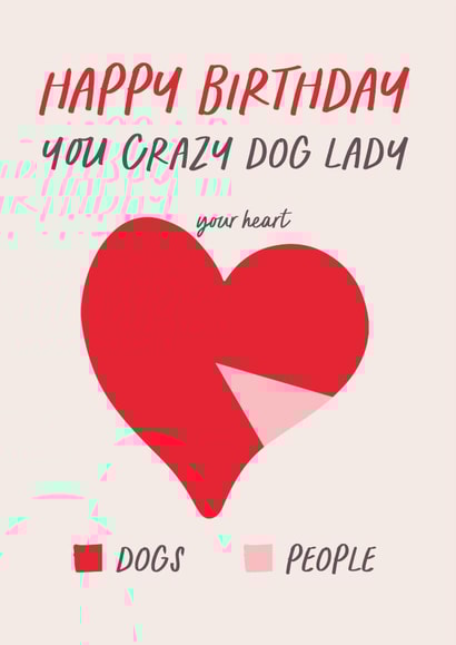 Crazy Dog Lady Birthday Card created by Poppy Lane
