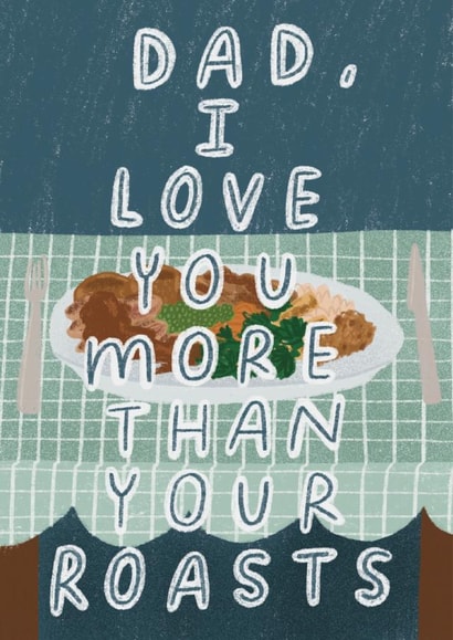 Father's Day Dad Roasts Card created by skeletondraw