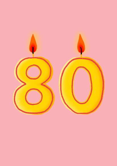 80th Birthday Candles created by Martina Scott