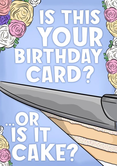 Is It Cake or a Birthday Card? Funny Netflix Is It Cake Card created by Bubble&Cheek