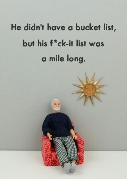 Bucket list created by Bold & Bright Cards