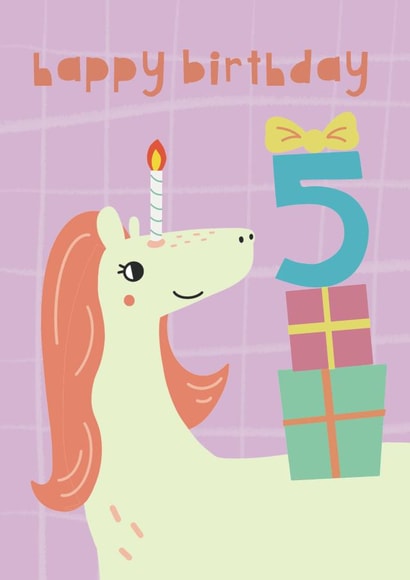 Happy 5th Birthday Unicorn created by Nelly's Treasures