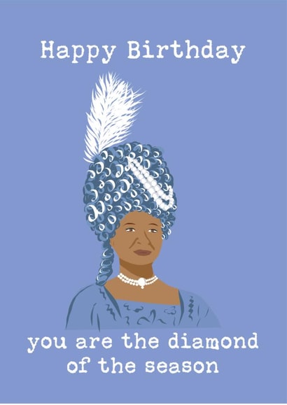 Bridgerton inspired birthday card created by Dorothy Grace Design