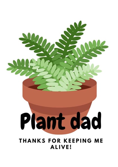 Plant dad Father's Day card created by The Sage Bird