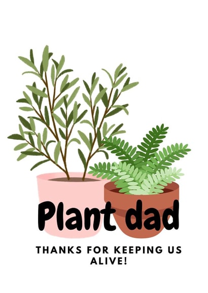 Plant dad Father's day card created by The Sage Bird