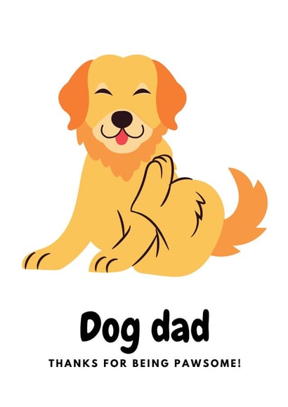 Dog dad Father's day card created by The Sage Bird