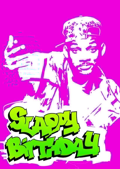 Happy Slappy Birthday Will Smith Oscars Card created by Squid Inc.