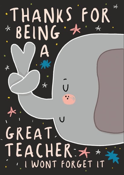 A Great Teacher Thank You Card created by NICHOLA COWDERY ILLUSTRATIONS 