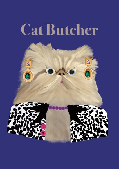 Cat butcher card created by Rob oztchelik