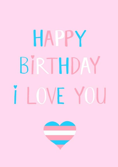 Transgender birthday card created by Naughty Nice