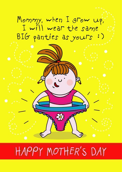 funny mother's day greeting card created by Raievska Yulianna