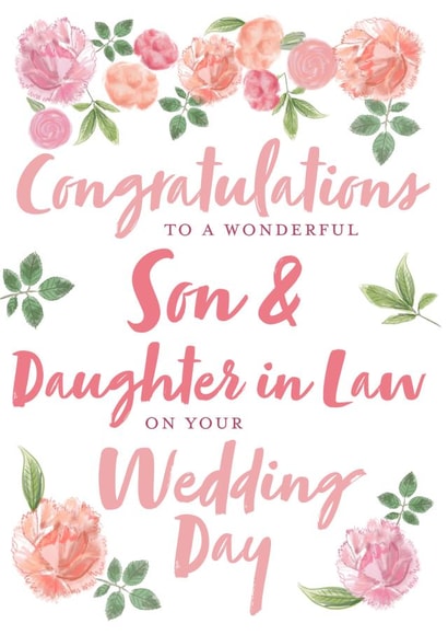 Wedding Son and Daughter in Law created by Juniper and Rose Studio