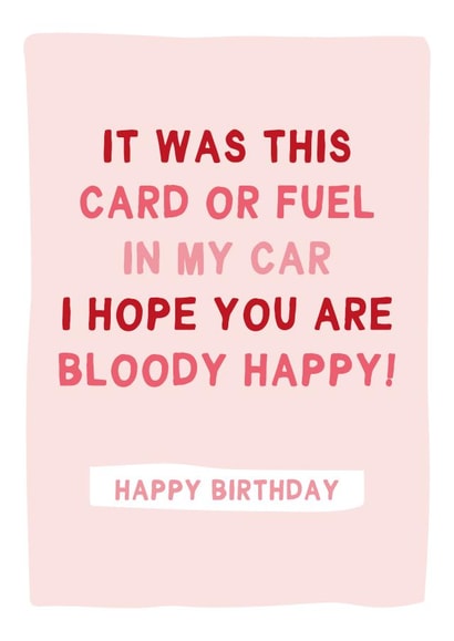 Funny Price Hike Birthday Card created by Gem Draws Stuff