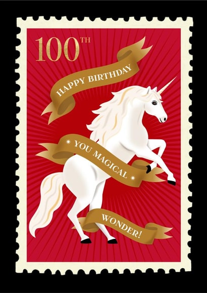 100th Birthday Magical Unicorn card created by TRICIA O