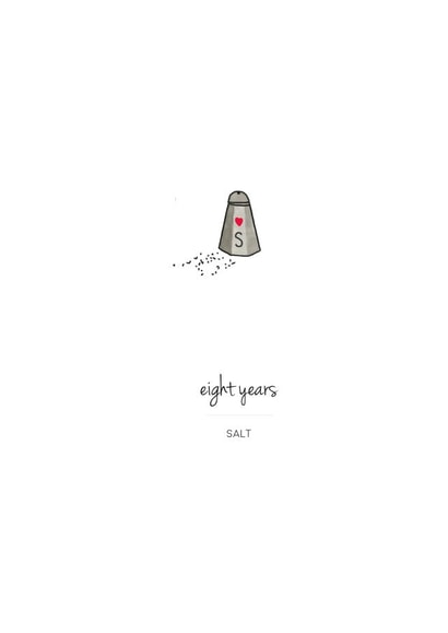 Salt Eight Years Anniversary Card created by Little Lights Invites