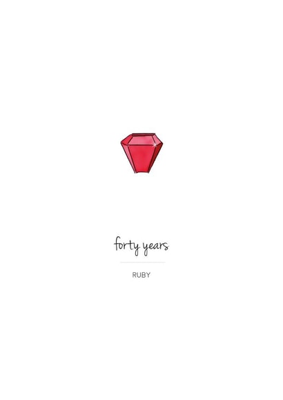 Ruby Forty Year Anniversary Card created by Little Lights Invites