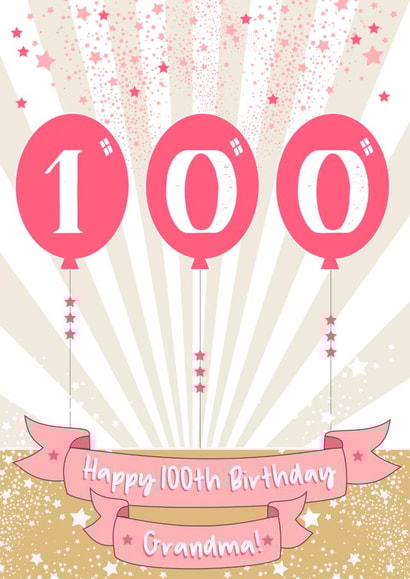 Happy 100th Birthday Grandma Card created by Little Silverleaf