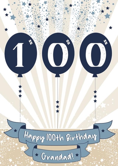 Happy 100th Birthday Grandad Card created by Little Silverleaf