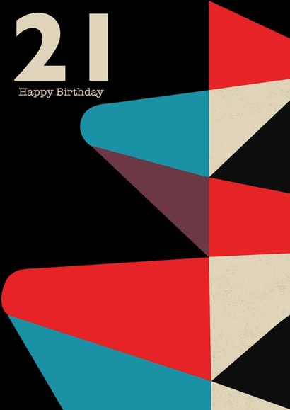 21st Bold Birthday card created by Rocket68