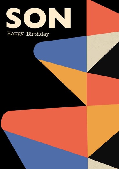 Happy Birthday Son Geometric Card created by Rocket68
