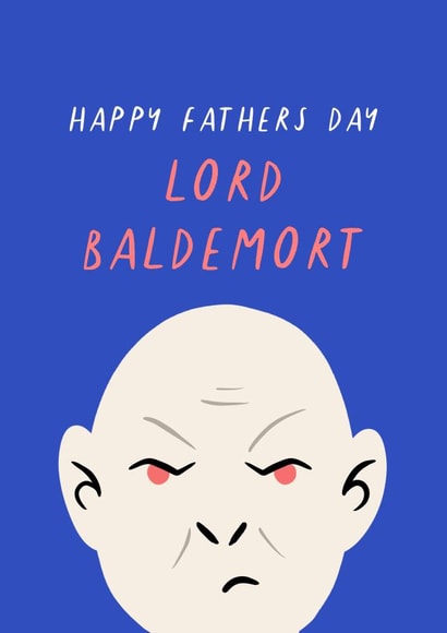'Lord Baldemort' Fathers Day Harry Potter Voldemort Bald Joke Funny created by Flourish Paperworks