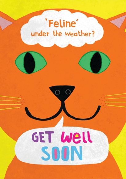Feline under the weather - Get well soon cat created by Pencilface