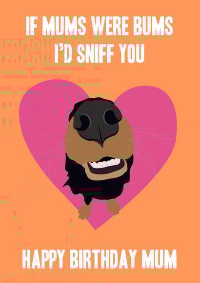 If Mums were Bums I'd Sniff You Birthday Card created by Miss Tash