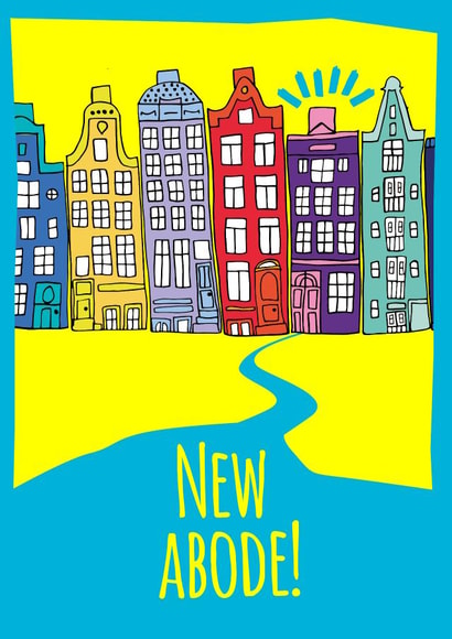 New Abode! New Home Card. created by Kurly Creative