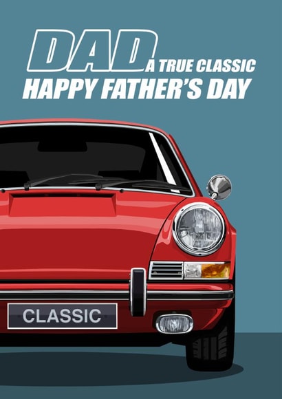 69 911 CLASSIC SPORTS CAR Father's Day Card created by RetroMotion Artwork