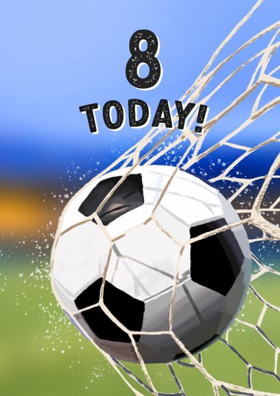 8 Today Football Birthday card created by Evie Garnett Designs