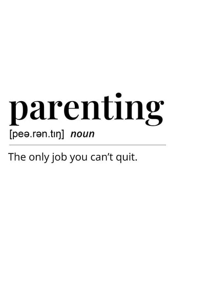 Parenting Definition Card created by Pink + Pip