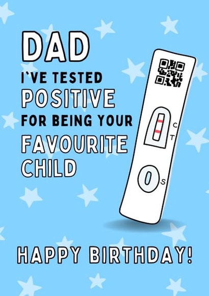 Funny Dad Birthday Card From Favourite Child | thortful